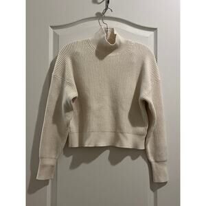 J. Crew Ribbed Cropped turtleneck sweater in stretch yarn